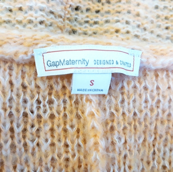GapMaternity Ombre Peach V Neck Sweater - Size Small Wool Blend Sweater - Picture 3 of 7
